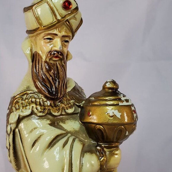 VTG Wolin Japan Three Wise Men Figurine Set 10" Tall Paper Mache Christmas Decor - Picture 6 of 16